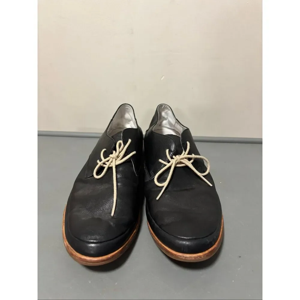 Whoop-de-Doo Matte Black 100% Leather Men's Oxfords Shoes EU41 8US